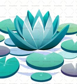 Seerosenblätter auf einem Teich